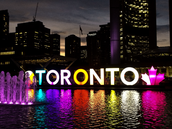 Toronto Sign Toronto sign at night