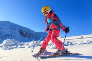 Child skiing